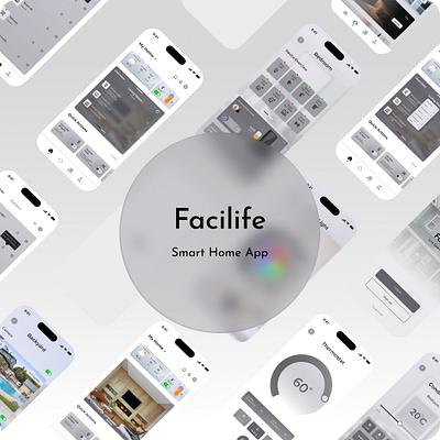 Facilife | Smart Home App appdesign mobileapp mobileappdesign smarthome smarthomeapp ui uiux