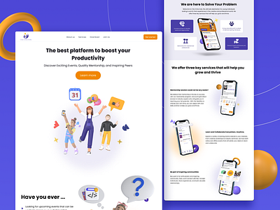 Cita Cinta Indo Landing Page 3d branding landing page ui web design