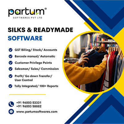 Does Billing Software Benefit the Silks & Readymade Shop? bill software billing software business software gst billing software partum softwares silk and readymade shop silk and readymade shop software silk shop silk shop management silk shop management software silk shop software software company textile billing software textile management textile management software textile shop textile software