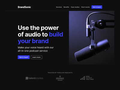 BrandSonic - Web Animation Showcase animation app branding design graphic design illustration logo typography ui ux vector website