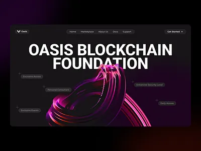 NFT Blockchain Landing Page 3d blockchain branding design graphic design illustration landing landing page logo marketplace ngt ui ui design ux web design