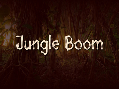 Jungle Boom Font adventure posters childrens books creative jungle adventure jungle typeface magazine organizations packaging photography social media posts tropical jungle virtual tours wedding invitations zoo advertising zoos and aquariums