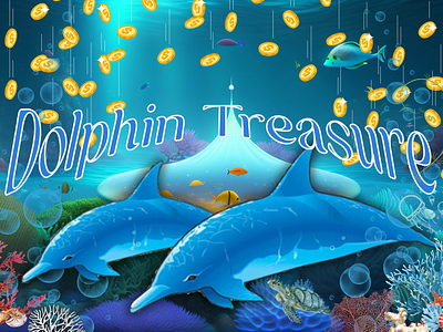 Review of the Captivating Mobile Dolphin Treasure Pokies australia branding design dolphin treasure free gambling graphic design illustration logo online online game pokies pokieslab