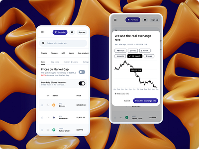 Crypto - Finance - Dashboard - Material You Design System charts components data figma material finance dashboard market material material 3 material design material design 3 material you ui kit