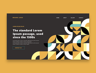 Geometric Website UI ui
