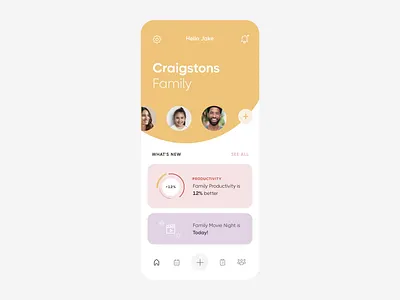 Family Planner Mobile App Interaction app clean design flat mobile ui ux