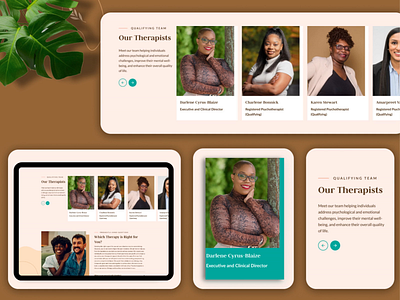 WebPage for Mental Wellness and Pyschotherapist consultation graphics design hero banner mental wellness and pyscho our team section physchotherapy redesign typography ui uiux ux web web design website wellness