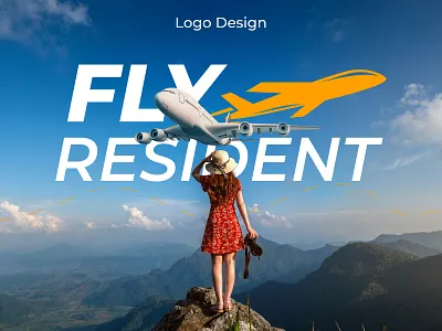 Fly Resident - Logo Design adventure logo brand identity branding corporate identity design elegant logo flight logo fly logo graphic design logo logo brand logo design logo presentation minimal logo minimalist logo modern logo modern logo design travel logo traveling logo