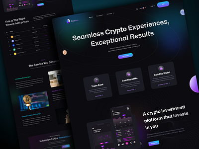 Crypto Landing Page crypto crypto landing page ecommerce website fashion landing page graphic design landing page design nft landing page nft website travel agency ui website