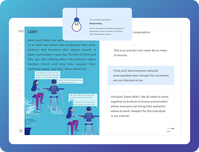 Designing for Empathy - Part 1 accessibile art branding design graphic design illustration illustrations lgbt quiz scenario based quiz theme ui user experience user journeys ux