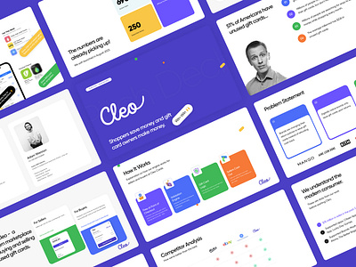 Cleo Card - Investor Deck 2023 branding deck design design graphic design illustration investor pitch desk presentation ui website