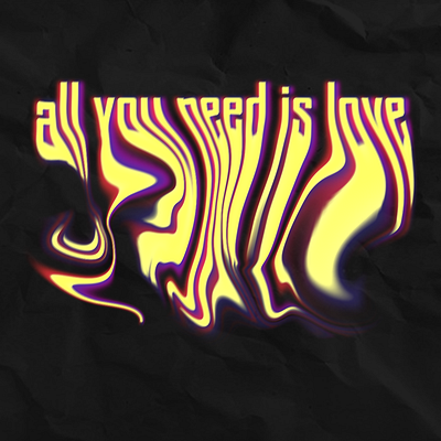 All you need is love || LIQUID TEXT design graphic design illustration logo typography vector