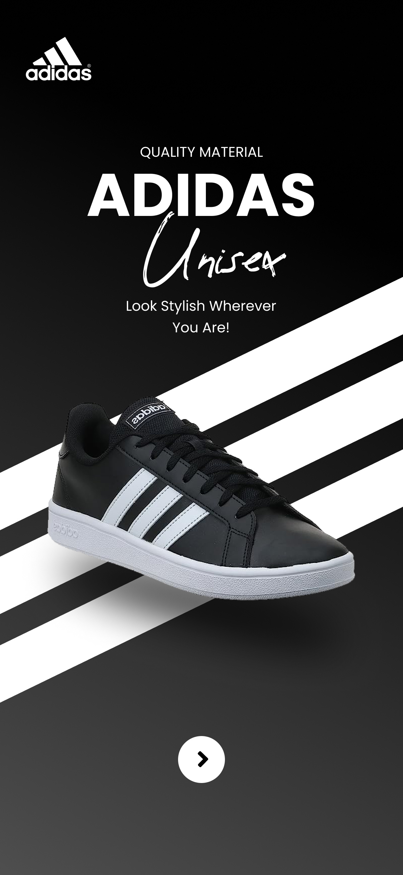 ADIDAS UNISEX UI APP DESIGN 3d animation branding graphic design logo motion graphics