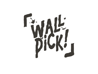 📌Wallpick logo branding graffiti graphic design grunge logo