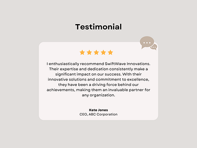 Daily UI 039 – Testimonial dailyui dailyui039 dailyuichallenge design graphic design testimonial ui