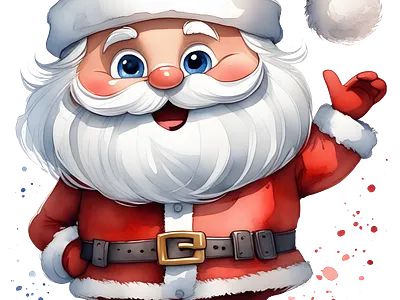 Watercolor Santa Claus watercolor santa claus