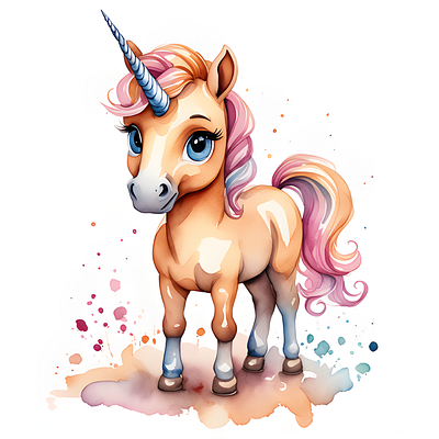 Watercolor unicorn watercolor unicorn