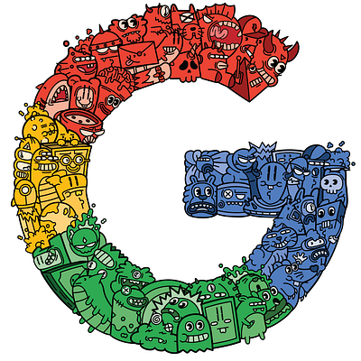 Google doodles branding design graphic design illustration vector