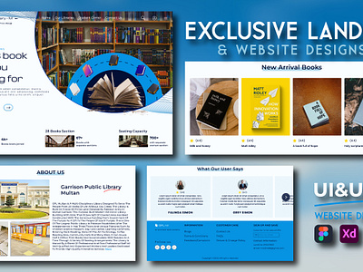 Library website design exclusive design figma library design figma web design graphic website design landing page design library landing page library website design ui ux design uiux website ux library design website design