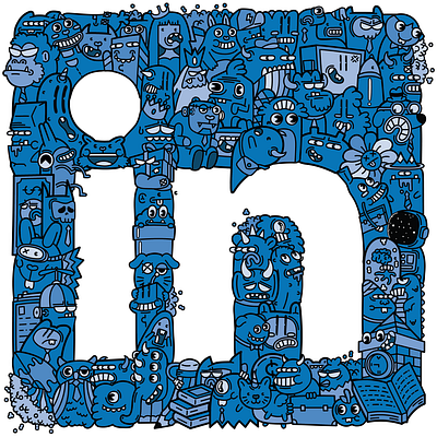 Linkedin doodles branding design graphic design illustration vector