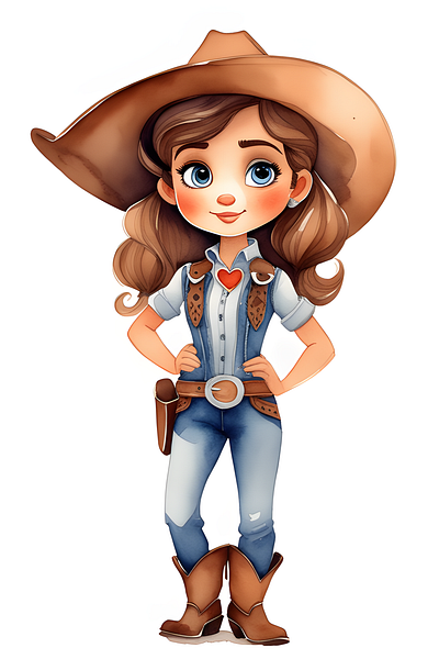 Watercolor cowgirl watercolor cowgirl