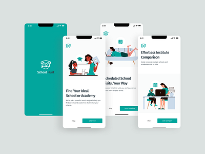 SchoolHunt App Design ( Work in Progress ) app design design school app ui uxui web