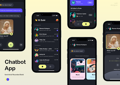 Chatbot App ai animation app chat chatbot ui