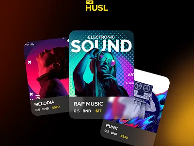 The HUSL branding graphic design logo ui