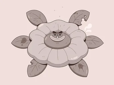 Frank The Frail Flower. 2d bloom brown cartoon character characterdesign face flower funny illustration illustrator leaf pallet