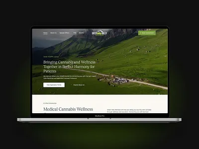 Cannabis Landing Page Design design graphic design ui ux vector web design website