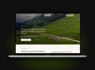 Cannabis Landing Page Design design graphic design ui ux vector web design website