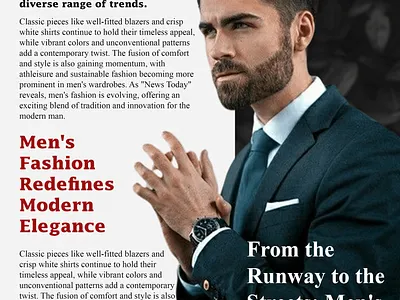 Men's Fashion Poster branding design fashion graphic design mens fashion poster typography