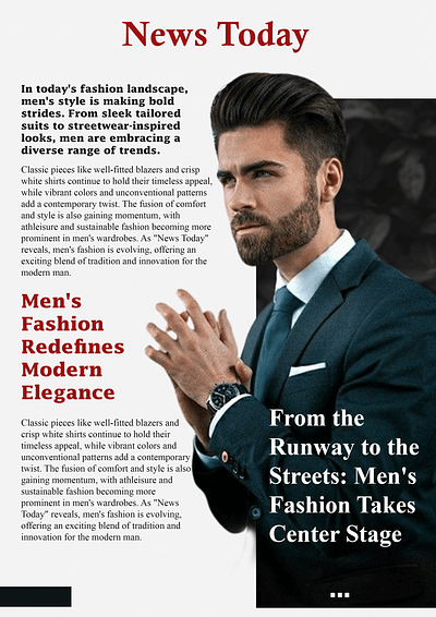 Men's Fashion Poster branding design fashion graphic design mens fashion poster typography
