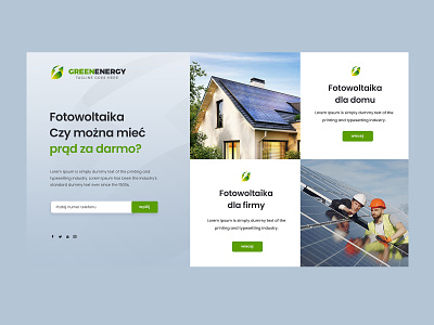 Green energy design graphic design ui user experience user interface ux web design