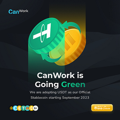 CanWork BUSD to USDT 3d affinitydesigner animation branding graphic design illustration illustrator logo motion graphics ui vector