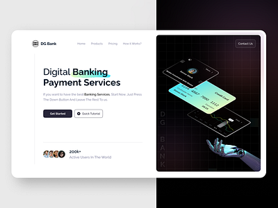 Digital Payment Services Hero section 3d animation banking method banking services branding button chart card credit card dark theme digital graphic design logo motion graphics payment method payment service ui wallet card