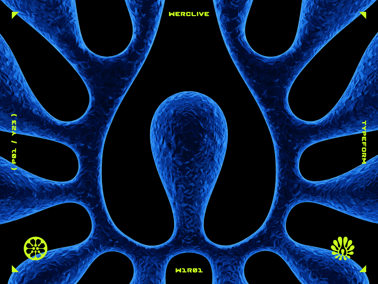 TYPEFORM : W1R01 3d 3dmodel abstract anerin art blender branding design digital font graphic design identify letter logo mase typeface typeform typography visual werclive