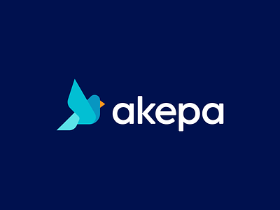 Akepa akepa animal bird bird origamy branding design agency geometric identity logo logo design logo designer mark mascot modern logo symbol