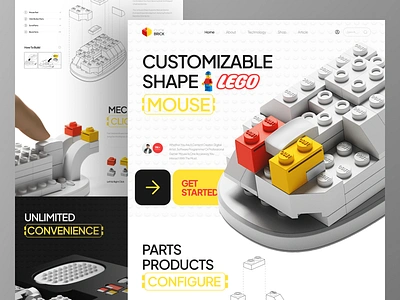 ClickBrick-Product Website 3d awe design e commerce ecommerce magic mouse mouse product web web design web3 website