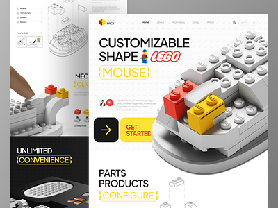 ClickBrick-Product Website 3d awe design e commerce ecommerce magic mouse mouse product web web design web3 website