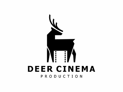 Deer Cinema animals cinema deer logo movie
