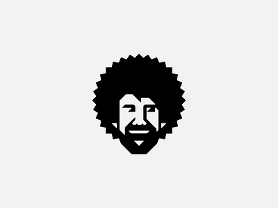 Bob Ross accident bob ross bold branding curls design face geometric icon illustration logo minimal painter portrait symbol