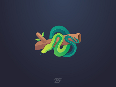 Snake 3d amazing logo animal art awesome logo branding colorful creative design forest gradient logo graphic design green illustration logo logos modern nature snake wild
