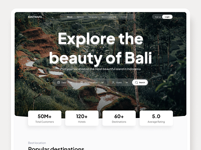 IDNTRAVEL - Travel Landing Page app bali clean ui design design freelance hiring indonesia travel ui ux