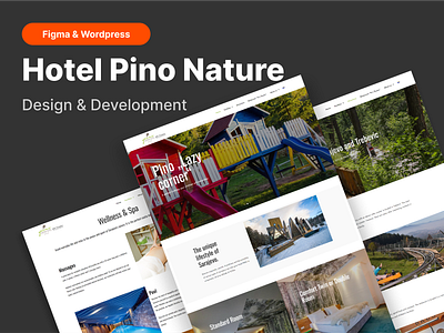 Hotel Design & Development Website Pino Nature design design and development elementor graphic design hotel hotel website illustrations ui uiux design ux vector website design