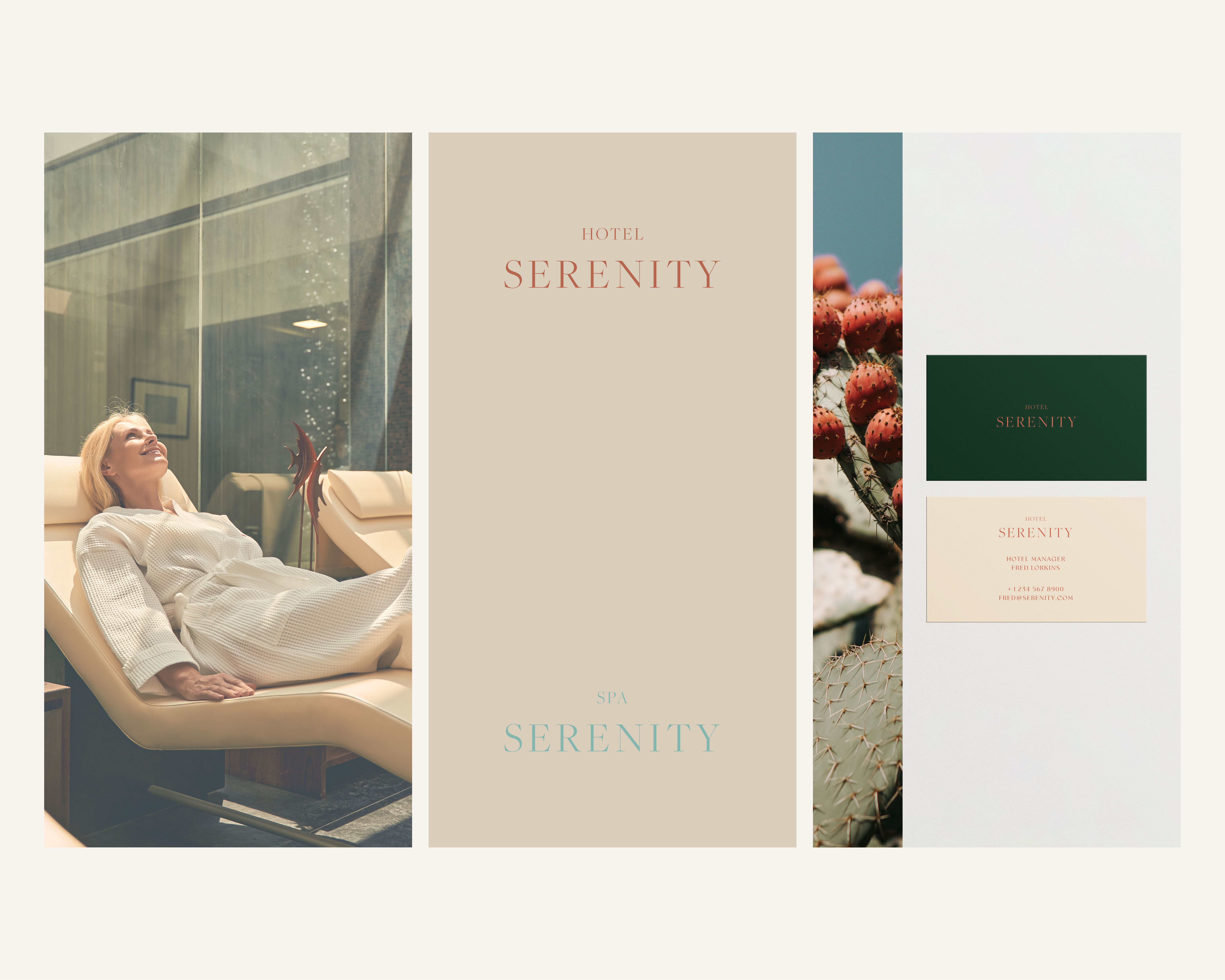 Example of Brand Identity Design + Collateral for a Wellness Hotel & Spa