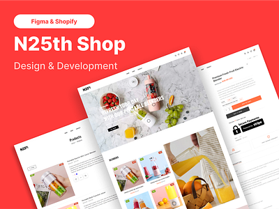 N25th Shopify Store Design and Development design and development graphic design shopify store ui ux website design