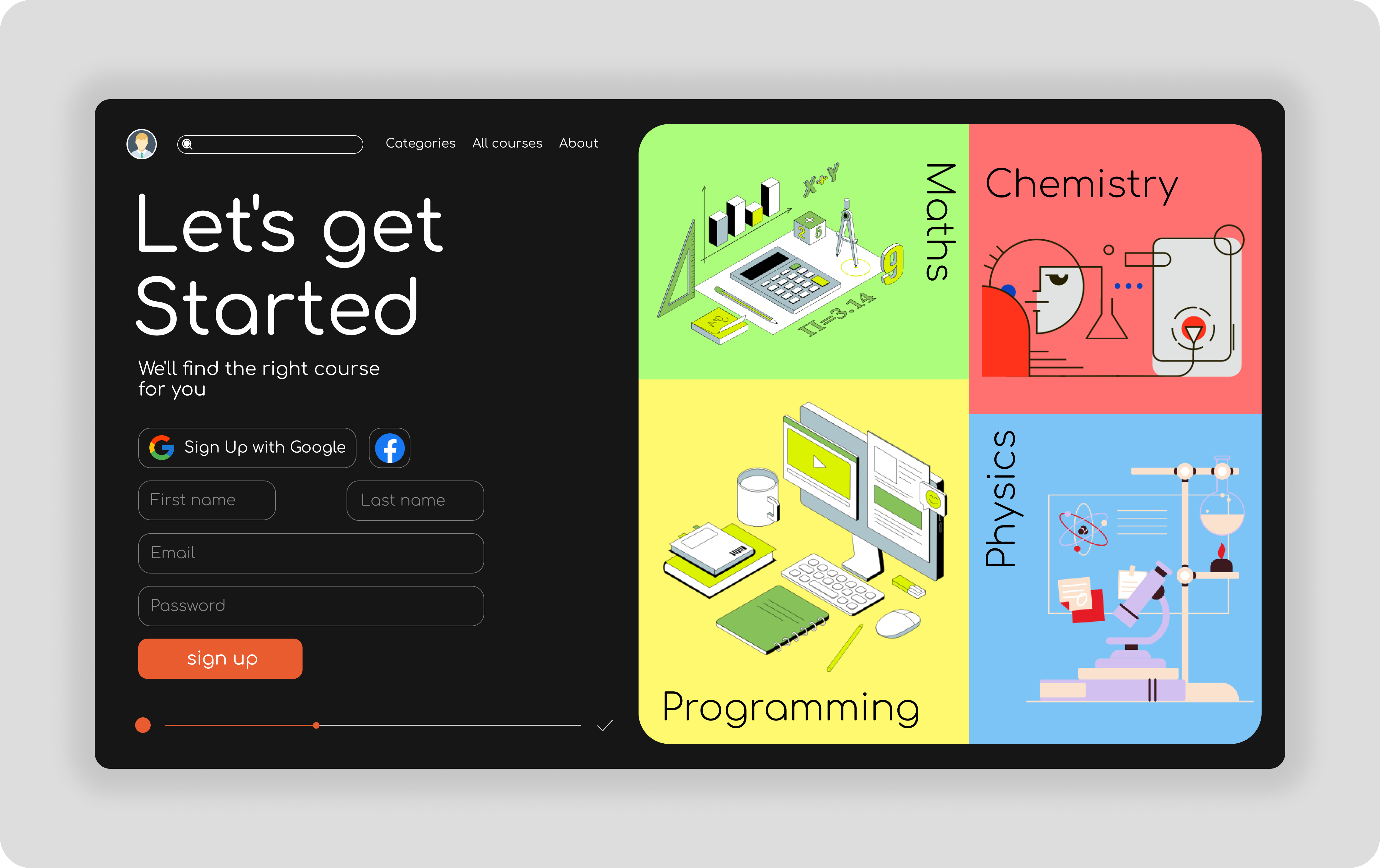 UI/Sign Up app art dailyui design graphic design illustration minimal ui web website