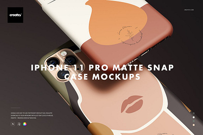 iPhone 11 Pro Matte Snap Case Mockup creator