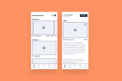 Wireframe design for Mobile App figma high fidelity mobile app ui design ux design wireframes